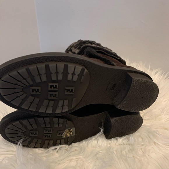 Fendi Fur Trimmed Boots - Picture 3 of 5